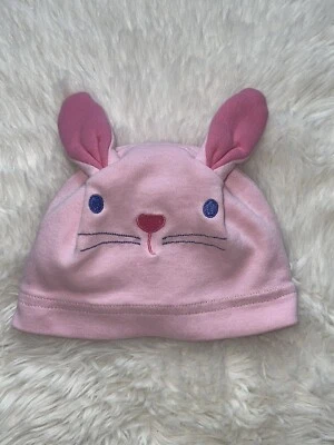 CARTER'S BABY NEWBORN BUNNY RABBIT HAT 3-6 MONTHS PINK BUNNY GIRLS - Image 1 of 4