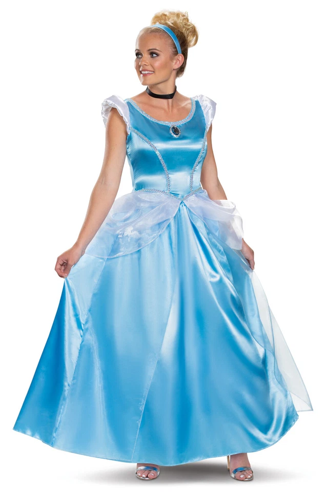 Deluxe Cinderella Costume for Adults Blue Size 4.0 C9ub
