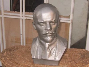 Busto de aleación de metal raro de colección de Lenin por Н. Баганов, 1975 URSS COMUNISTA - Imagen 1 de 10