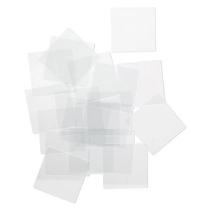 Elemento de diseño, 20 cuadrados de vidrio artístico plano transparente de 1-1/2 pulgadas con bordes conectados a tierra - Imagen 1 de 1