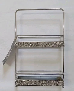 Next Harper Spice Rack Crystal Bling Silver Fits 8 Jars RRP £26 - Picture 1 of 9