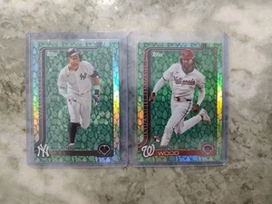 (2) 2025 Topps Series 1 Holiday Easter Tin Foil SP James Wood RC & Aaron Judge - Picture 1 of 2