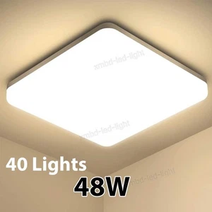 40x 48W LED Ceiling Down Light Ultra Thin Flush Mount Kitchen Home Fixture 3000K - Picture 1 of 12