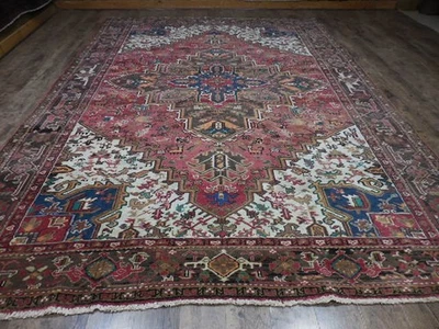 Vintage Turkish Rug,HandMade Anatolian Geometric Tribal Turkish Rug 8x11.6 Ft - Image 1 of 4