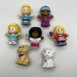 Fisher Price Little People Barbie Figures Lot Of 7 Various People Toys Dog Cat - Picture 1 of 11
