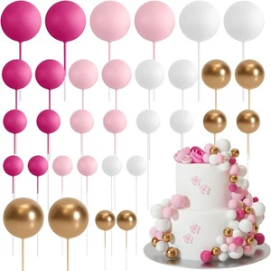 32pcs Kugelkuchen Topper Ballons Kuchen Topper Stöcke für Hochzeitsfeier - Bild 1 von 19