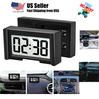 Small Digital Clock, Mini Car Dashboard Clock Battery Operated, Car Truck Das... - Image 1 of 4