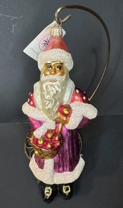 Radko DÍA DE COSECHA Adorno 97-180-0 8.5" Cesta de Manzanas de Santa - Imagen 1 de 5