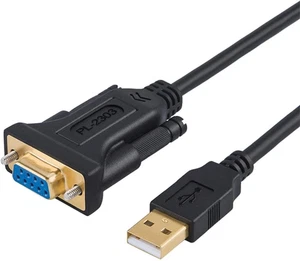 USB to RS232 Adapter with PL2303 Chipset, 6.6Ft USB 2.0 Male to RS232 Female DB9 - Picture 1 of 12