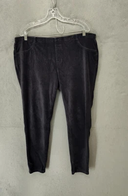 Faded Glory Pants Womens 2XL Black Corduroy Pull On Stretch Waist Casual Fit Foto 1 de 4