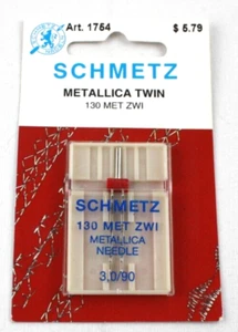 Schmetz Metallica Twin Needle size 3,0/90 130MET ZWI - Picture 1 of 3