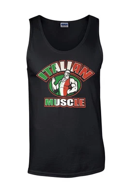 ¡NUEVO! Sexy Camisetas sin mangas italianas ITALIANAS MUSCLE Gimnasio Entrenamiento Foto 1 de 2