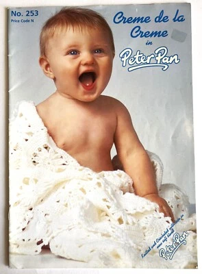 Peter Pan Book 253 Creme de la Creme Baby Knitting Book 7 Designs VGC - Image 1 of 4