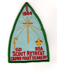 Crown Point Deanery, Gary Indiana, 1964 Catholic Scout Retreat Patch - Bild 1 von 1