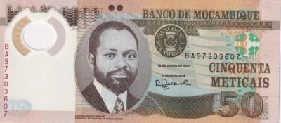 Mozambique 2011. Single 50 meticais Polymer Note. Mozambican Circulated Bill - Image 1 of 2