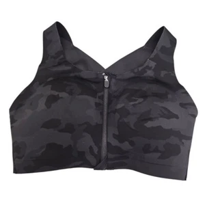 Lululemon Enlite Front Zip Bra High Support Camo Print 32DD - Picture 1 of 8