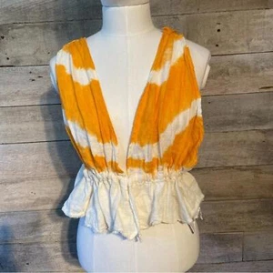 Nuevo con etiquetas Zara Mujer Tie Dye Boho Verano Tie Up Top Talla Pequeña - Imagen 1 de 10