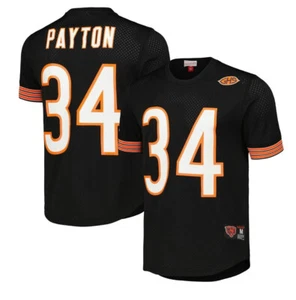 Mitchell & Ness Walter Payton JERSEY Black Chicago Bears Retired Mesh Top SZ XL - Picture 1 of 7