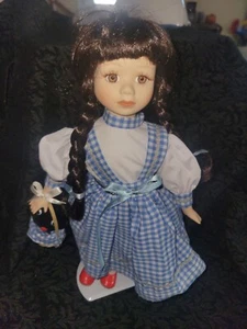 Heritage Collection Porcelain Dolls - DOROTHY - WIZARD OF OZ Googly Eyes Toto - Picture 1 of 4