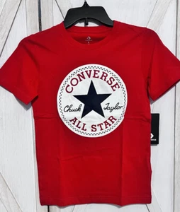 Converse Boys Chuck Taylor Patch T-Shirt Size Small Red NWT - Picture 1 of 4