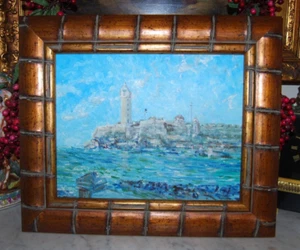 CASTILLO Y BAHÍA ORIGINAL ENMARCADO EL MORRO HABANA ANTIGUA, ARTISTA CUBANO: HECTO VIDAL - Imagen 1 de 24