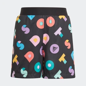 Adidas Aeroready LEGO Dots Girls Reversible Shorts Size Medium Mesh Black $40 - Picture 1 of 11