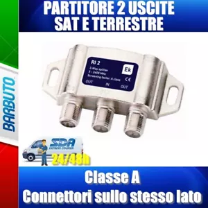 PARTITORE CON CONNETTORI F 2 USCITE A PETTINE MOD. RI2 - Foto 1 di 1