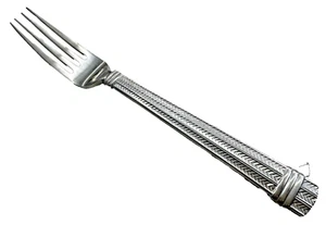 Ralph Lauren Wainwright Herringbone 1 Dinner Gabel Edelstahl 8 1/8" 1991 Bänder - Bild 1 von 3