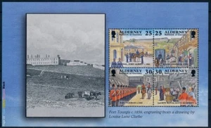 Alderney 1999 MNH Booklet Pane, Fort Tourgis, Architecture, Cannon Military - Picture 1 of 1