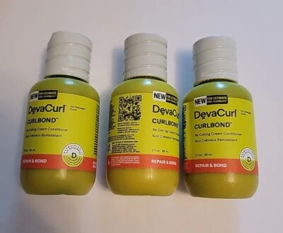 x3 DevaCurl CurlBond Re Coiling Cream Conditioner 3oz / 88mL Travel Size NEW - Image 1 of 3