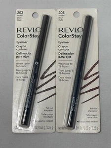 Revlon ColorStay Eyeliner - Brown #203- LOT OF 2 - Both Brand New & Sealed - Picture 1 of 2