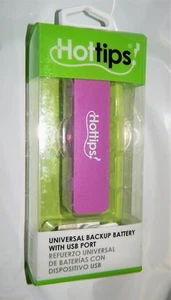 Hottips Universal Backup Battery with USB Port & Micro USB Cable Purple - Picture 1 of 4
