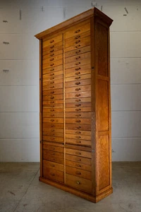 Notenschrank Apothekerschrank Kurzwarenschrank Schubladen Vintage  antik alt - Bild 1 von 16