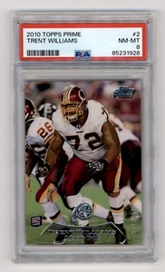 2010 Topps Prime Rookie 252/999 Trent Williams #2 PSA 8 Oklahoma/Redskins/49ers - Picture 1 of 2