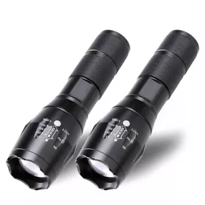 2x Super Hell Taschenlampe Fackel - LED Taktisches Fackel - Zoom - Wasserfest - Bild 1 von 8