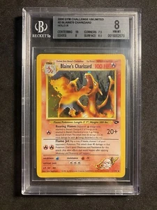Blaine's Charizard 2/132 holo 🇬🇧 Gym Challenge NearMint Pokemon Beckett 8 📩 - Foto 1 di 7