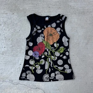 Vintage Womens Volcom Gals Tank Top Medium Y2K 90s Skater All Over Print - Picture 1 of 5