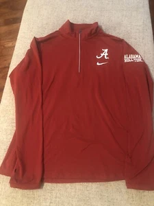 Nike Dri-Fit Alabama Crimson Tide 1/4 Jacket Womens XL Maroon Pullover - Picture 1 of 6