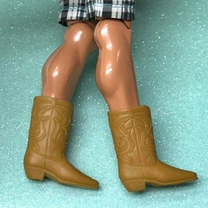 Vintage Mattel Big Jim Action Figure 1971 Camel Brown Western Cowboy Boots Shoes - Picture 1 of 5