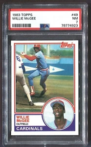 1983 Willie McGEE ROOKIE #49 TOPPS CARDINALS PSA 7 NR MINT *SHIPPING IS FREE* - Bild 1 von 2