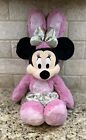 Minnie Mouse Plush Disney Store Easter Bunny Pink NWOT