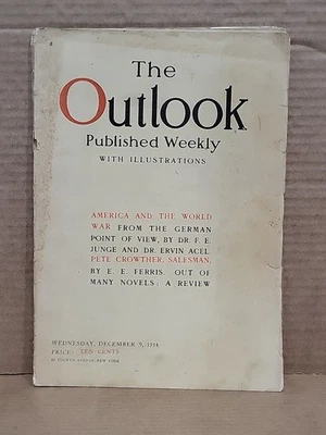 1914 The Outlook Magazine WW1 America and the World War German Perspective Junge - Image 1 of 4