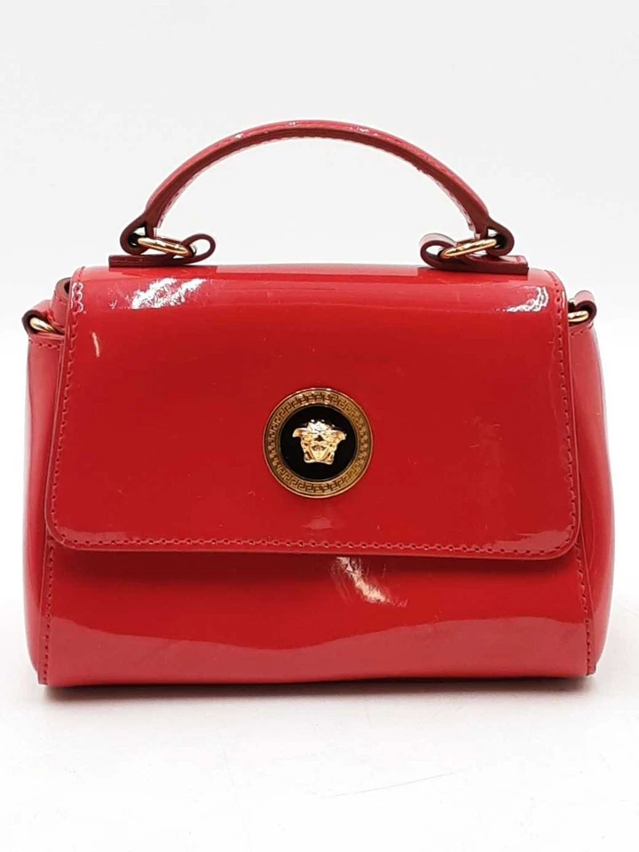 Bandolera Versace La Medusa Mini asa superior charol rojo Eb1125orxdu Foto 1 de 4