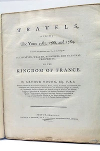 YOUNG (Arthur). Travels during the Years 1787, 1788, and 1789. Undertaken m 1792 - Picture 1 of 12