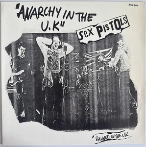 SEX PISTOLS ANARCHY IN THE UK VINYL 12” SINGLE BARCLAYS 1977 FRENCH PRESS EX - Picture 1 of 8