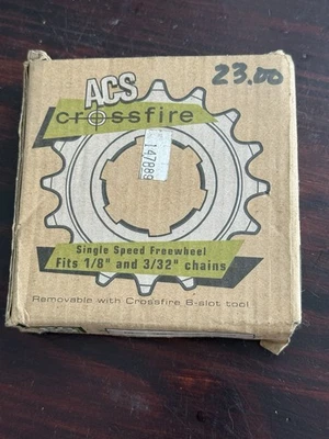 ACS Crossfire - BMX  3/32" Pitch 22T SS Freewheel Gun Metal Grey - New - - Image 1 of 4