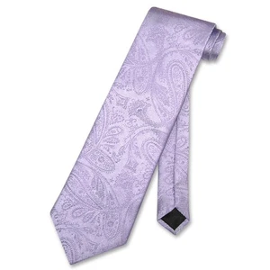 Vesuvio Napoli Krawatte LAVENDEL lila Farbe Paisley Design Herren Krawatte - Bild 1 von 2