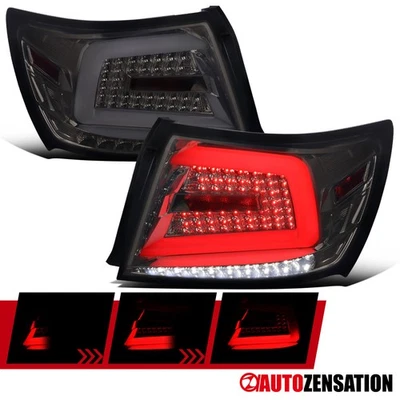 Fit 2008-2014 Subaru Impreza WRX Sedan Smoke Sequential LED Tail Lights Lamps - Image 1 of 4