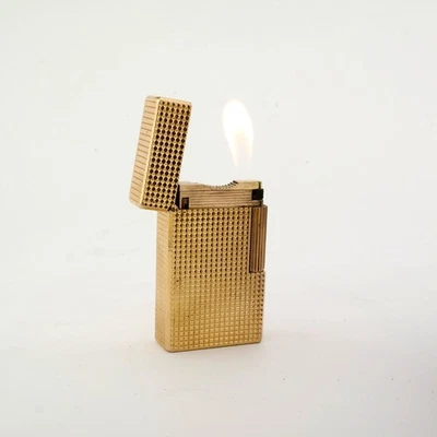 Vintage ST Dupont Line 1 1L Large Lighter. Gold Diamond Head. Made in France - Imagen 1 de 4