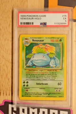 1999 Pokemon Base Set Venusaur Holo Card #15 PSA 5 - Image 1 of 2